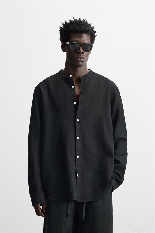 Camisa de Lino Negra